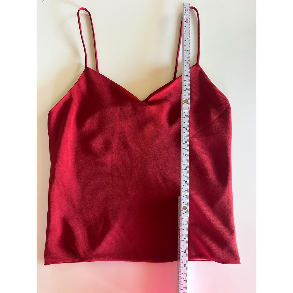 Vintage Prophecy Red Spaghetti Strap V-Neck Camisole Tank Top Made in USA Size 6 - Picture 2 of 6